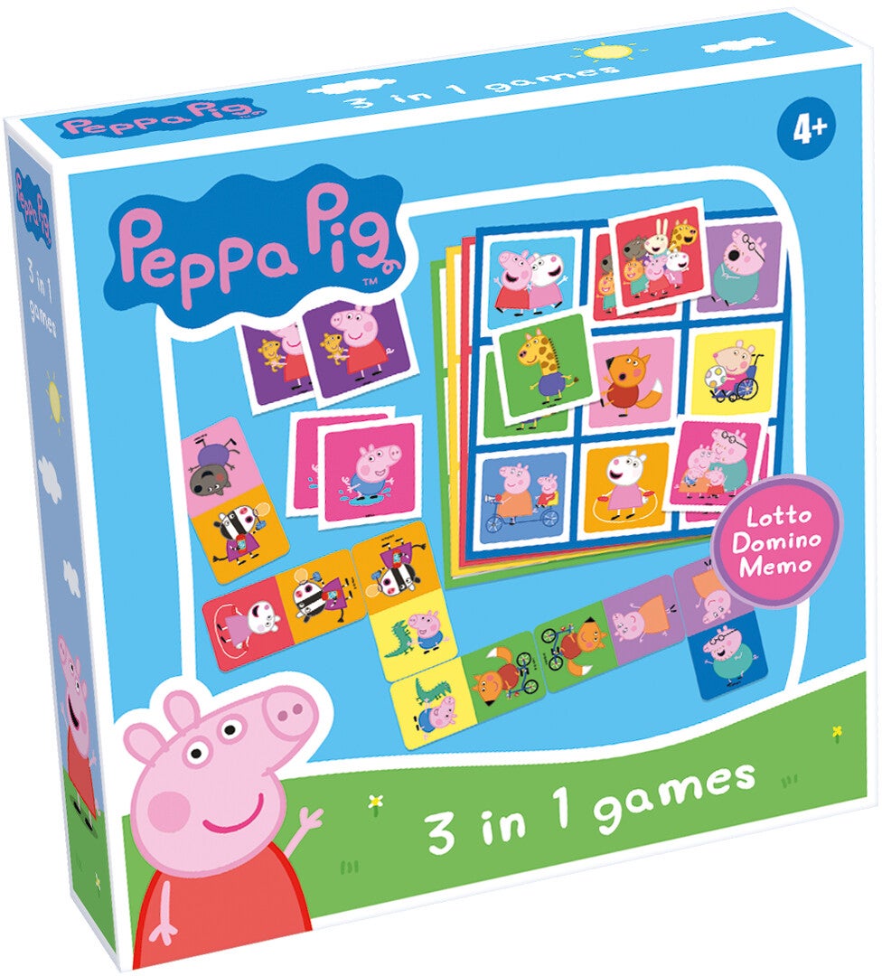 Tactic Peppa Wutz Spiel 3-in-1 von Tactic