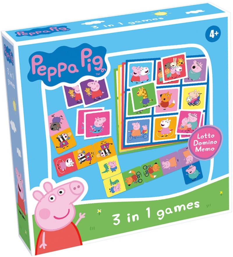 Tactic Peppa Wutz Spiel 3-in-1 von Tactic