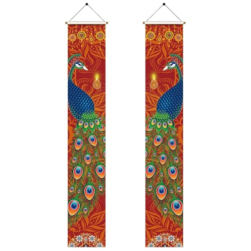 Tadoiooy Diwali -Dekorationen für Home 12x71 Fade Resistant Diwali Veranda Banner mit Pfauendesign, indisches Festival der Lichterdekorationen für Home Party, Dekor Tadoiooy Diwali -Dekorationen für Home 12x71 Fade Resistant Diwali Veranda Banner mit Pfauendesign, indisches Festival der Lichterdekorationen für Home Party, Dekor von Tadoiooy