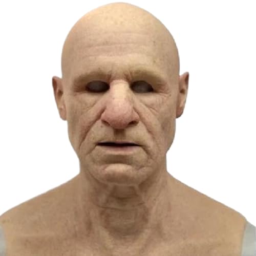Tadoiooy Halloween Old Man Mask Horror Realistische Gesichtsmaske atmungsaktive weiche Latexmaske für Halloween Cosplay Kostüm, Maskerade, Streiche, Stil 2 Tadoiooy Halloween Old Man Mask Horror Realistische Gesichtsmaske atmungsaktive weiche Latexmaske für Halloween Cosplay Kostüm, Maskerade, Streiche, Stil 2 von Tadoiooy
