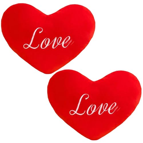 Tadoiooy Herzkissen 2pcs 8in Plüsch Herzförmiges Kissen Baumwollgefüllte Wurf mit Liebeswort romantische niedliche Wurfkissen Valentinstag Dekorationen, Geschenke, Rot, Heimatdekoration Tadoiooy Herzkissen 2pcs 8in Plüsch Herzförmiges Kissen Baumwollgefüllte Wurf mit Liebeswort romantische niedliche Wurfkissen Valentinstag Dekorationen, Geschenke, Rot, Heimatdekoration von Tadoiooy