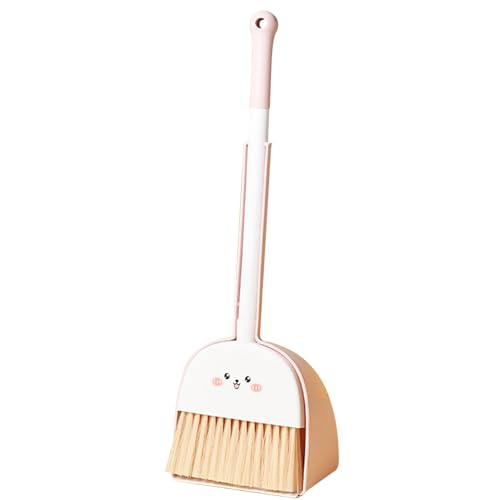 Tadoiooy Mini -Besen und Staubpaner Set niedliche Kinderstil Kids Besen ＆ Dustpan Kids mit Stand Up Small mit Kamm für Kinder Haushalt, so tun, um Spiel zu Spielen, Heimatkoration von Tadoiooy