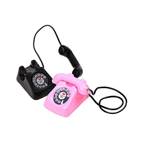 Wichtel Zubehör,Puppenhaus Zubehör, Puppenhauszubehör, 2 PCs Mini Telefon Miniatur Spielszene Modell Puppenzubehör Miniatur Puppendekoration 12 Cola & 1 Tablett von Tadoiooy