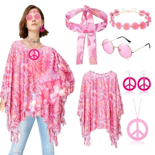 Tadpolez Hippie Kostüm Damen Set,Karneval Kostüm Damen Hippie,Hippie Kleidung Poncho,Hippie Mottoparty Kostüm,Hippie Poncho Outfit,60er 70er Hippie Kostüm Set,für Karneval Disco Party Cosplay Tadpolez Hippie Kostüm Damen Set,Karneval Kostüm Damen Hippie,Hippie Kleidung Poncho,Hippie Mottoparty Kostüm,Hippie Poncho Outfit,60er 70er Hippie Kostüm Set,für Karneval Disco Party Cosplay von Tadpolez