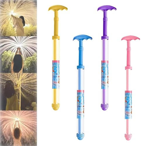 4 Stück Feuerwerk Wasserpistole,Feuerwerk Wasserpistole für Kinder,Romantisches Feuerwerk Wasserpistole für Paare,Waters Fun Pool Spielzeug für Strand und Spielplatz von Taechalingo