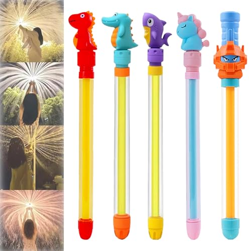 5 Stück Feuerwerk Wasserpistole Spielzeug,Feuerwerk Wasserpistole für Kinder,Romantisches Feuerwerk Wasserpistole für Paare,Waters Fun Pool Spielzeug für Strand und Spielplatz von Taechalingo