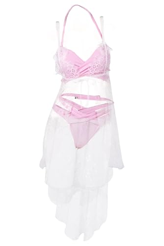 Taeyue Aerith Gainsborough Cosplay Kostüm FF7 Aerith Anime Badeanzug Sand Schwimmbäder Swimsuit Outfits für Frauen, M von Taeyue
