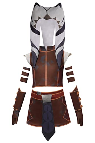 Taeyue Ahsoka Tano Kostüm Outfits Halloween Karneval Party Cosplay Anzüge für Körpergröße 140-150 cm von Taeyue