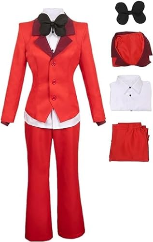 Taeyue Erwachsene Charlie Cosplay Kostüm Hazbin Charlie Morningstar Mantel Shirt Hosen Outfits Halloween Karneval Set, L von Taeyue