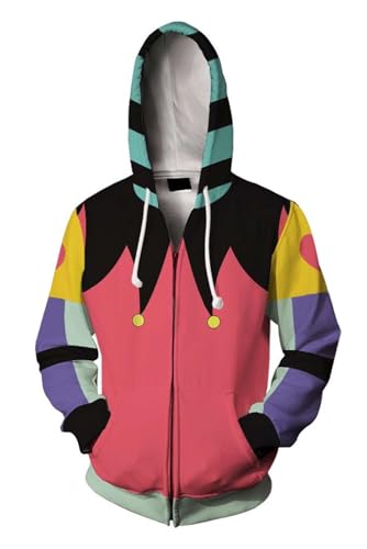 Taeyue Fizzarolli Cosplay Kostüm Anime Clown Cosplay Hoodie Sweatshirt Halloween Karneval Print Kapuzenpullover für Erwachsene, L Taeyue Fizzarolli Cosplay Kostüm Anime Clown Cosplay Hoodie Sweatshirt Halloween Karneval Print Kapuzenpullover für Erwachsene, L von Taeyue