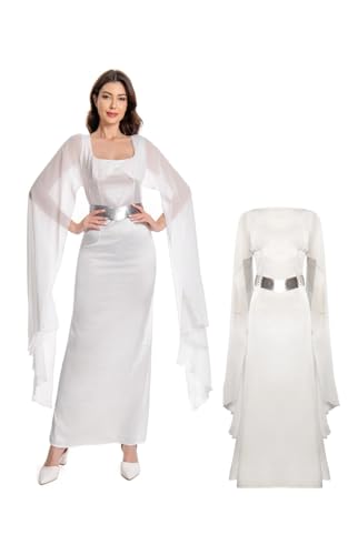 Taeyue Prinzessin Leia Cosplay Kostüm Leia Kleid Damen Kapuze Kleider Gürtel Outfit Halloween Anzug für Erwachsene, XXL Taeyue Prinzessin Leia Cosplay Kostüm Leia Kleid Damen Kapuze Kleider Gürtel Outfit Halloween Anzug für Erwachsene, XXL von Taeyue