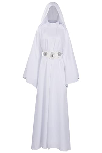 Taeyue Prinzessin Leia Kostüm Damen Princess Leia Cosplay Kleid Outfits Mit Kapuze Lange Robe Halloween Karneval Anzug, XXL Taeyue Prinzessin Leia Kostüm Damen Princess Leia Cosplay Kleid Outfits Mit Kapuze Lange Robe Halloween Karneval Anzug, XXL von Taeyue
