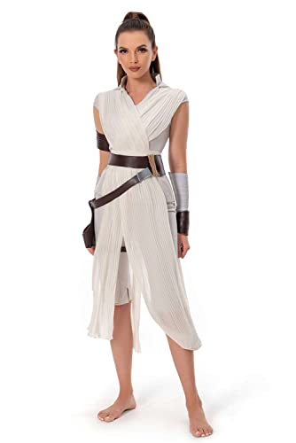 Taeyue Rey Kostüm Cosplay Outfit für Der Aufstieg Skywalkers Kostüm Halloween Karneval Party Anzug für Frauen Erwachsene, L von Taeyue