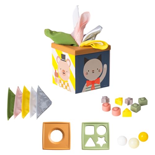 Taf Toys Play & Discovery Cube - Aktivitätsspielzeug für Kleinkinder ab 12 Monaten mit sensorischen Bällen, Stapelformen, Gewebezug - Pädagogisches Babyspielzeug für Feinmotorik, Problemlösung Taf Toys Play & Discovery Cube - Aktivitätsspielzeug für Kleinkinder ab 12 Monaten mit sensorischen Bällen, Stapelformen, Gewebezug - Pädagogisches Babyspielzeug für Feinmotorik, Problemlösung von Taf Toys