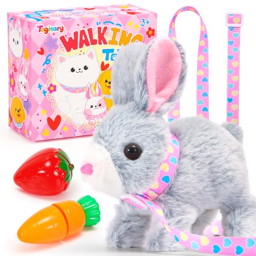 Tagitary Plüschhasenspielzeug für Kinder, interaktiver Hase mit Geräuschen, Laufen, wackelnde Ohren, zuckender Mund und Nase, hüpfendes Kaninchenspielzeug,Oster Kleinkinder Tagitary Plüschhasenspielzeug für Kinder, interaktiver Hase mit Geräuschen, Laufen, wackelnde Ohren, zuckender Mund und Nase, hüpfendes Kaninchenspielzeug,Oster Kleinkinder von Tagitary