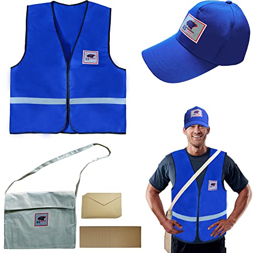 Tahonuss Postbote Karriere Kostüm Kit Postman Kostüm Cosplay Beruf Zubehör Set, wie abgebildet, XL von Tahonuss