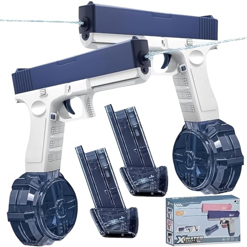 2 Stück Wasserpistole Elektrisch, Automatische Wasserpistole Große Kapazität,Wasserpistole mit Großer Reichweite bis zu 7-10m, Wasserpistole Draussen, Pool Spielzeug für Erwachsene Kinder 2 Stück Wasserpistole Elektrisch, Automatische Wasserpistole Große Kapazität,Wasserpistole mit Großer Reichweite bis zu 7-10m, Wasserpistole Draussen, Pool Spielzeug für Erwachsene Kinder von TaimeiMao