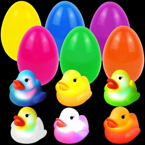 TaimeiMao 6 Stück Vorgefüllte Ostereier,Beleuchtetes Badespielzeug,Ostereier gefüllt mit Gummienten,Leuchtenden schwimmenden Badespielzeugen,Prefilled Easter EggsOsterkörbchenfüller TaimeiMao 6 Stück Vorgefüllte Ostereier,Beleuchtetes Badespielzeug,Ostereier gefüllt mit Gummienten,Leuchtenden schwimmenden Badespielzeugen,Prefilled Easter EggsOsterkörbchenfüller von TaimeiMao
