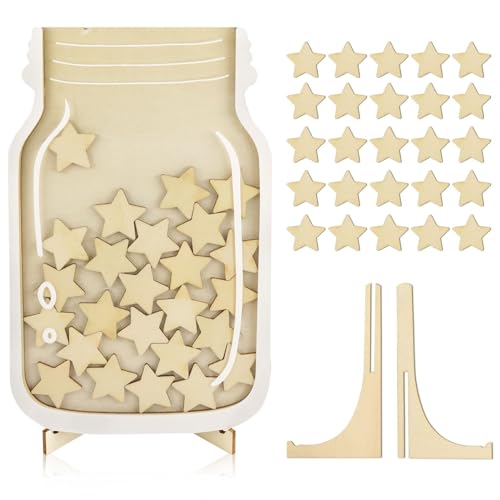 TaimeiMao Belohnungsglas Schule,Belohnungssystem Kinder,Stern-Belohnungsgläser für Klassenzimmer,Stern Personalisiertes Belohnungsglas,Personalisierte Stern-Belohnungsgläser für Kinder (Holzfarbe) von TaimeiMao