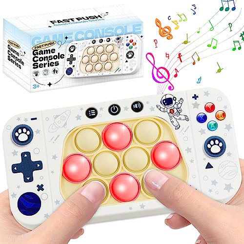 Puzzle Pop-It Spiel,2023 Neu Quick Push Pop-It,Dekompressionsdurchbruch-Puzzle-Spielmaschine,Elektronischer Whack Mole Spiel,Pop-It Pro Light Up Game,Pop It Fidget Spielzeug (B-Weiß) von TaimeiMao