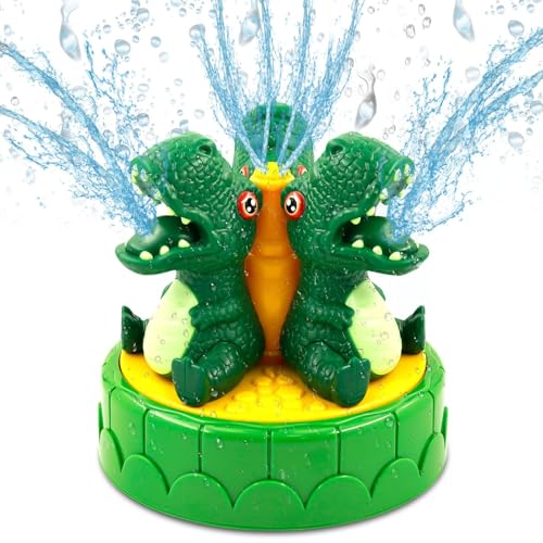Wassersprinkler Kinder, Sprinkler Kinder Spielzeug, Dinosaurier Sprinkler Wasserspielzeug Kinder Outdoor, Wassersprenkler Garten Kinder, Wasserspielzeug Garten Spielzeug für Jungen von TaimeiMao
