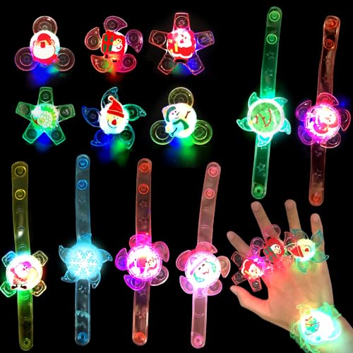 TaimeiMao 12 Stück LED Armband Kinder Set Armband&Ring Leuchtarmbänder Flash Light Armband Kleine Leuchtspielzeug Kinder Für Weihnachten, Feiern Neujahrsparty, Geburtstag, Party von TaimeiMao