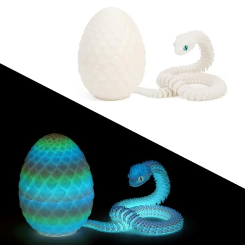 TaimeiMao 3D Gedrucktes Schlangenei, Flexibles Bewegliche Schlange Fidget Toy, 3D Schlange mit Ei, Leuchtend 3D Gedruckte Schlange Spielzeug, 3D Gedruckte Tiere, Kinder Geschenke Spielzeug TaimeiMao 3D Gedrucktes Schlangenei, Flexibles Bewegliche Schlange Fidget Toy, 3D Schlange mit Ei, Leuchtend 3D Gedruckte Schlange Spielzeug, 3D Gedruckte Tiere, Kinder Geschenke Spielzeug von TaimeiMao