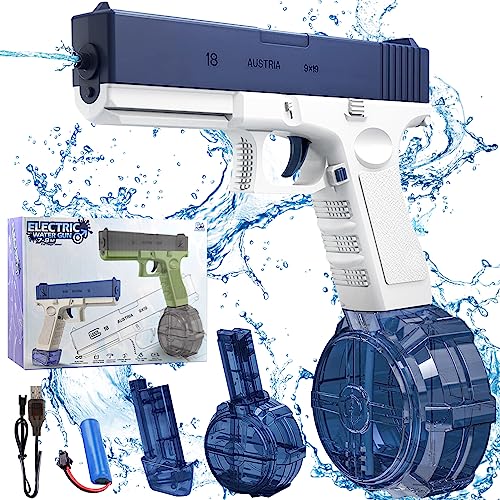 Wasserpistole Elektrisch, Automatische Wasserpistole, Wasserpistole mit Reichweite bis zu 7-10m, Elektrische Wasserpistole für Erwachsene Kinder Pool Spielzeug von TaimeiMao