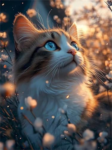 1500 Teile Puzzles für Erwachsene, Impossible Jigsaw Puzzles, Clevere Rätsel, Spaß Herausforderndes Puzzle mit Dawn Cat-Motiv von Tainrun
