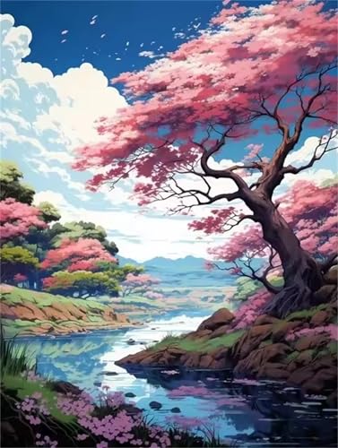 1500 Teile Puzzles für Erwachsene, Impossible Jigsaw Puzzles, Clevere Rätsel, Spaß Herausforderndes Puzzle mit Flussbaum-Wolke-Motiv von Tainrun