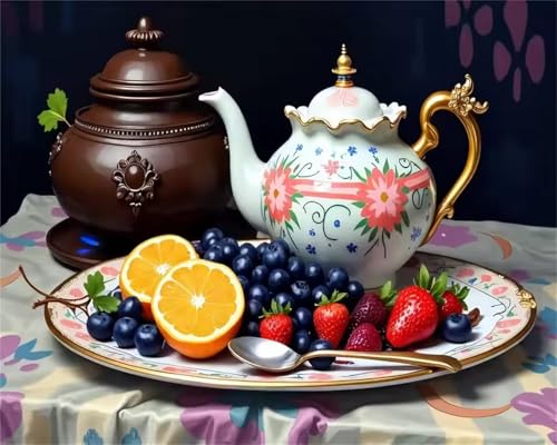 1500 Teile Puzzles für Erwachsene, Impossible Jigsaw Puzzles, Clevere Rätsel, Spaß Herausforderndes Puzzle mit Früchte-Teekanne-Motiv von Tainrun