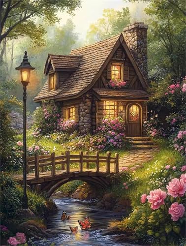 1500 Teile Puzzles für Erwachsene, Impossible Jigsaw Puzzles, Clevere Rätsel, Spaß Herausforderndes Puzzle mit Holzhausbrücke-Motiv 1500 Teile Puzzles für Erwachsene, Impossible Jigsaw Puzzles, Clevere Rätsel, Spaß Herausforderndes Puzzle mit Holzhausbrücke-Motiv von Tainrun