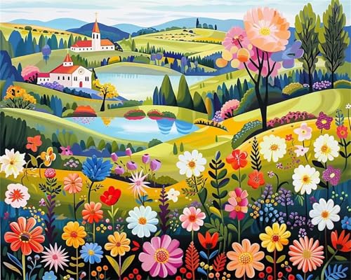 1500 Teile Puzzles für Erwachsene, Impossible Jigsaw Puzzles, Clevere Rätsel, Spaß Herausforderndes Puzzle mit Landschaft Schöner Frühling-Motiv von Tainrun