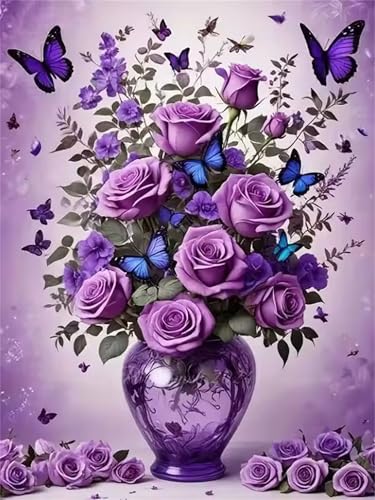 1500 Teile Puzzles für Erwachsene, Impossible Jigsaw Puzzles, Clevere Rätsel, Spaß Herausforderndes Puzzle mit Lila Rose Vase-Motiv 1500 Teile Puzzles für Erwachsene, Impossible Jigsaw Puzzles, Clevere Rätsel, Spaß Herausforderndes Puzzle mit Lila Rose Vase-Motiv von Tainrun