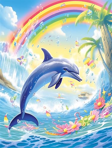 1500 Teile Puzzles für Erwachsene, Impossible Jigsaw Puzzles, Clevere Rätsel, Spaß Herausforderndes Puzzle mit Regenbogen-Delfin-Motiv 1500 Teile Puzzles für Erwachsene, Impossible Jigsaw Puzzles, Clevere Rätsel, Spaß Herausforderndes Puzzle mit Regenbogen-Delfin-Motiv von Tainrun