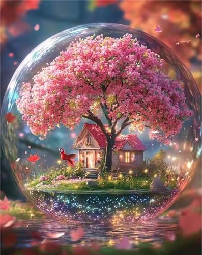 1500 Teile Puzzles für Erwachsene, Impossible Jigsaw Puzzles, Clevere Rätsel, Spaß Herausforderndes Puzzle mit Rosa Baumhaus-Motiv 1500 Teile Puzzles für Erwachsene, Impossible Jigsaw Puzzles, Clevere Rätsel, Spaß Herausforderndes Puzzle mit Rosa Baumhaus-Motiv von Tainrun