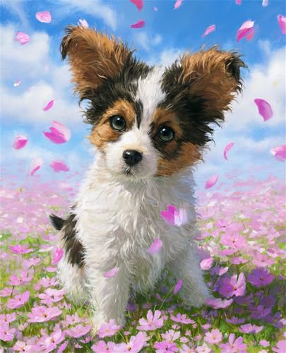 1500 Teile Puzzles für Erwachsene, Impossible Jigsaw Puzzles, Clevere Rätsel, Spaß Herausforderndes Puzzle mit Rosa Blütenblatt Hund-Motiv 1500 Teile Puzzles für Erwachsene, Impossible Jigsaw Puzzles, Clevere Rätsel, Spaß Herausforderndes Puzzle mit Rosa Blütenblatt Hund-Motiv von Tainrun