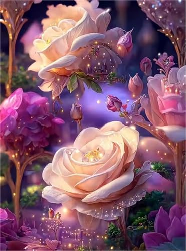 1500 Teile Puzzles für Erwachsene, Impossible Jigsaw Puzzles, Clevere Rätsel, Spaß Herausforderndes Puzzle mit Rosa Blumen-Motiv von Tainrun
