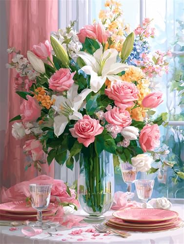 1500 Teile Puzzles für Erwachsene, Impossible Jigsaw Puzzles, Clevere Rätsel, Spaß Herausforderndes Puzzle mit Rosa Strauß Rosen-Motiv 1500 Teile Puzzles für Erwachsene, Impossible Jigsaw Puzzles, Clevere Rätsel, Spaß Herausforderndes Puzzle mit Rosa Strauß Rosen-Motiv von Tainrun