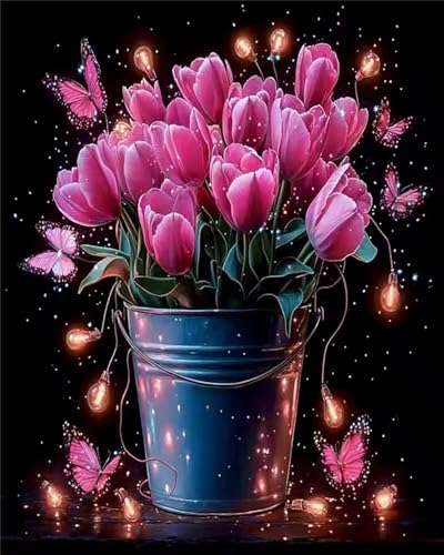 1500 Teile Puzzles für Erwachsene, Impossible Jigsaw Puzzles, Clevere Rätsel, Spaß Herausforderndes Puzzle mit Rosa Tulpen-Motiv von Tainrun