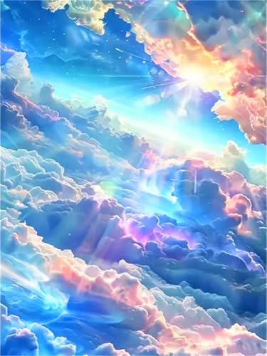 1500 Teile Puzzles für Erwachsene, Impossible Jigsaw Puzzles, Clevere Rätsel, Spaß Herausforderndes Puzzle mit Solare Wolkenschicht-Motiv von Tainrun