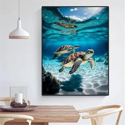 1500 Teile Puzzles für Erwachsene, Impossible Jigsaw Puzzles, Clevere Rätsel, Spaß Herausforderndes Puzzle mit Sonnenschein-Schildkröte-Motiv von Tainrun
