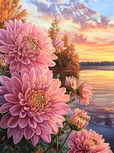 1500 Teile Puzzles für Erwachsene, Impossible Jigsaw Puzzles, Clevere Rätsel, Spaß Herausforderndes Puzzle mit Sunset Lake Blumen-Motiv 1500 Teile Puzzles für Erwachsene, Impossible Jigsaw Puzzles, Clevere Rätsel, Spaß Herausforderndes Puzzle mit Sunset Lake Blumen-Motiv von Tainrun