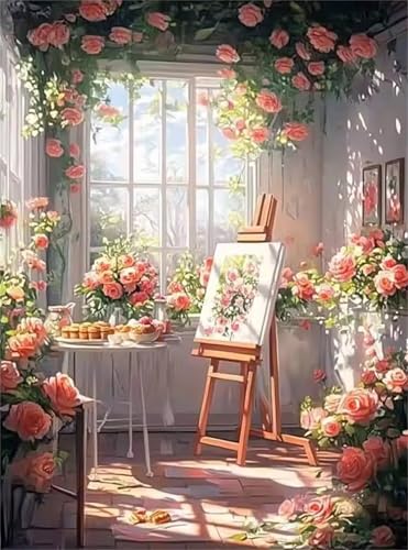 1500 Teile Puzzles für Erwachsene, Impossible Jigsaw Puzzles, Clevere Rätsel, Spaß Herausforderndes Puzzle mit Sunshine Rose Haus-Motiv von Tainrun