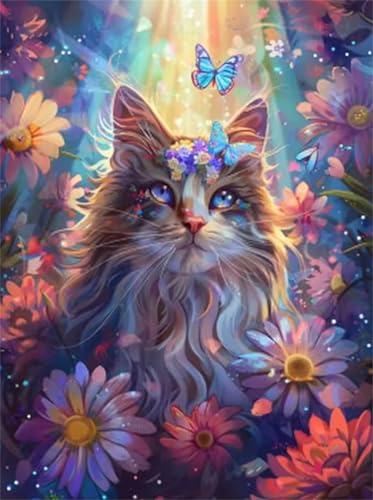 1500 Teile Puzzles für Erwachsene, Impossible Jigsaw Puzzles, Clevere Rätsel, Spaß Herausforderndes Puzzle mit Tier Katze Daisy-Motiv von Tainrun