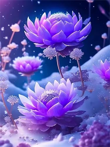 1500 Teile Puzzles für Erwachsene, Impossible Jigsaw Puzzles, Clevere Rätsel, Spaß Herausforderndes Puzzle mit Winter Lila Blumen-Motiv 1500 Teile Puzzles für Erwachsene, Impossible Jigsaw Puzzles, Clevere Rätsel, Spaß Herausforderndes Puzzle mit Winter Lila Blumen-Motiv von Tainrun