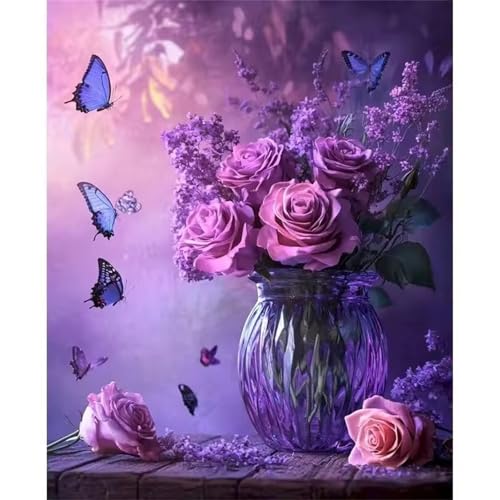 200 Teile Puzzles für Erwachsene, Impossible Jigsaw Puzzles, Clevere Rätsel, Spaß Herausforderndes Puzzle mit Blume Lila Vase-Motiv von Tainrun