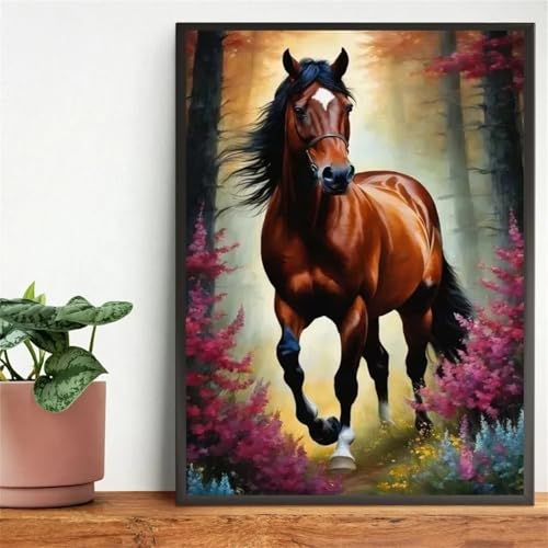 200 Teile Puzzles für Erwachsene, Impossible Jigsaw Puzzles, Clevere Rätsel, Spaß Herausforderndes Puzzle mit Dschungel Braunes Pferd-Motiv von Tainrun
