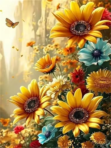 200 Teile Puzzles für Erwachsene, Impossible Jigsaw Puzzles, Clevere Rätsel, Spaß Herausforderndes Puzzle mit Gelbe Sonnenblume-Motiv von Tainrun