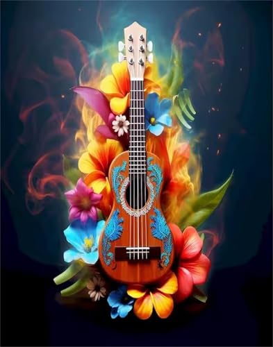 200 Teile Puzzles für Erwachsene, Impossible Jigsaw Puzzles, Clevere Rätsel, Spaß Herausforderndes Puzzle mit Gitarre Instrument-Motiv von Tainrun